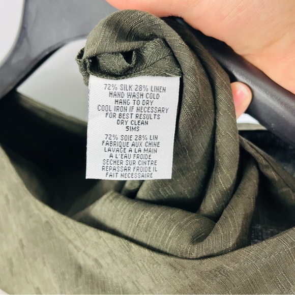 Eileen Fisher Size Large Shift Maxi Silk Linen Textured Dress - Picture 2 of 6